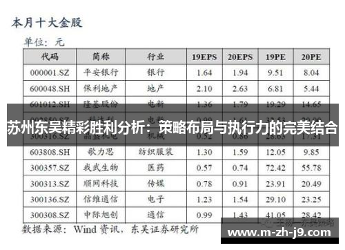 苏州东吴精彩胜利分析:策略布局与执行力的完美结合 苏州东吴精彩胜利分析:策略布局与执行力的完美结合